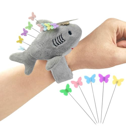 Cute Sharks Wrist Pin Cushion for Sewing with Magnetic