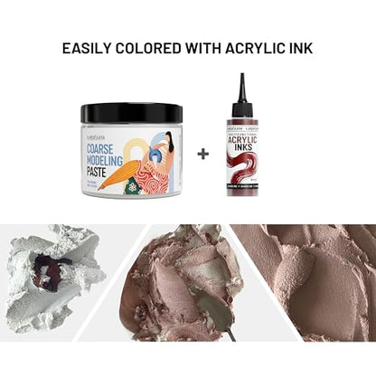 Coarse Modeling Paste for Textured Art and Acrylic Painting (16.9 Fl Oz)