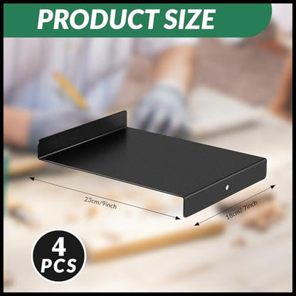 4 Pcs Bench Hook Metal Inking Plate Linoleum Printmaking Block Stop Ink Plate Printing Supplies Linocut Carving Tools for Block Printing Wood Carving