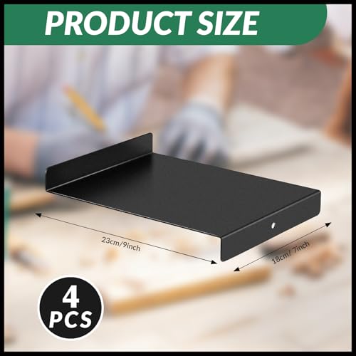 4 Pcs Bench Hook Metal Inking Plate Linoleum Printmaking Block Stop Ink Plate Printing Supplies Linocut Carving Tools for Block Printing Wood Carving