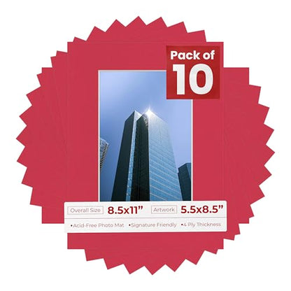 5.5x8.5 Mat for 8.5x11 Frame (10 Count)