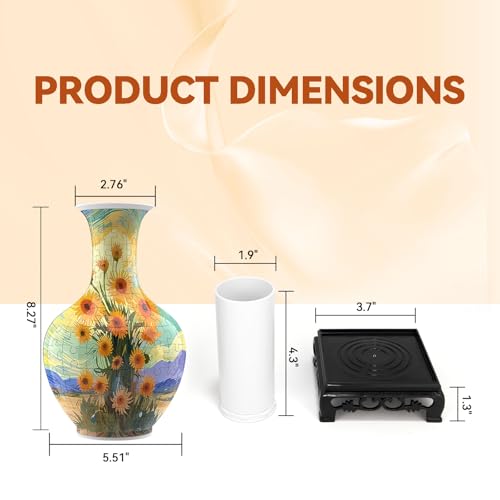 3D Puzzle Vase for Adults with 164 Plastic Pieces (164 Count)
