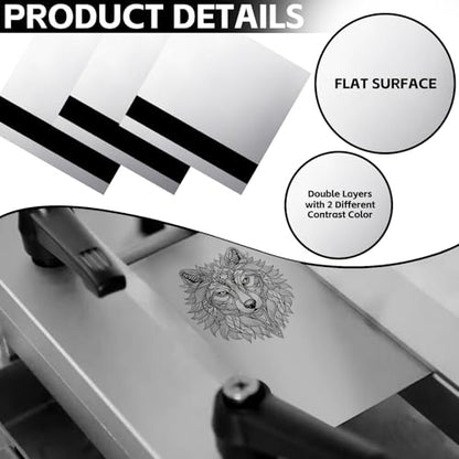 5PCS Laser Engraving Double Color ABS Plastic Sheet (5 Count)