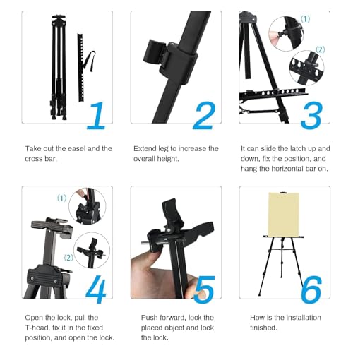 21 66 Inch Adjustable Art Easel Stand for Painting and Sign