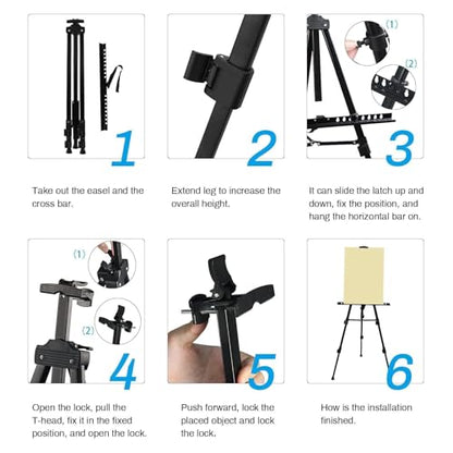 21 66 Inch Adjustable Art Easel Stand for Painting and Sign