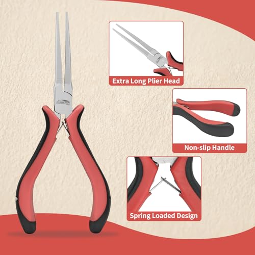 5-Pack 5.5-Inch Long Needle Nose Pliers, Mini Jewelry Pliers (5 Count)