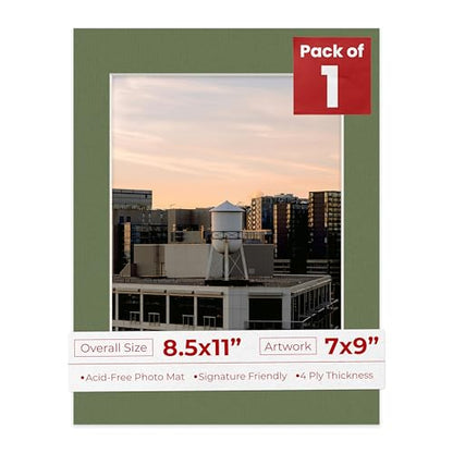 8.5x11 Mat Bevel Cut for 7x9 Photos