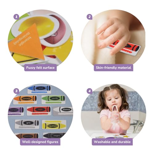 Felt Shape and Color Matching Game Set for Toddlers (58 Count)