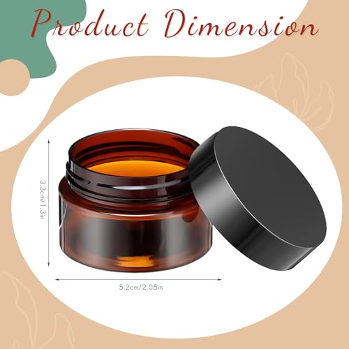 36 Pieces 1 oz Plastic Jars with Lids Wide Mouth Airtight Reusable Container Acrylic Cosmetic Small Jars for Lotions Ointments Travel Toiletries Creams Make up Storage (36 Count)