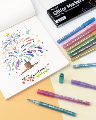 16 Colors Glitter Markers (16 Count)