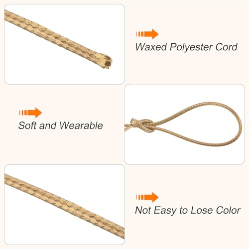 Waxed Cord 1.2mm Waxed Polyester Cord 175 Yard Wax String for Bracelet Making