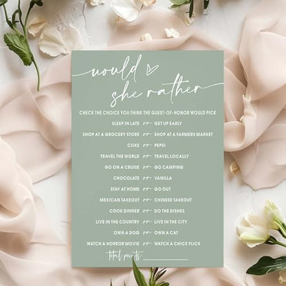 Bridal Shower Games Cards (25 Count)