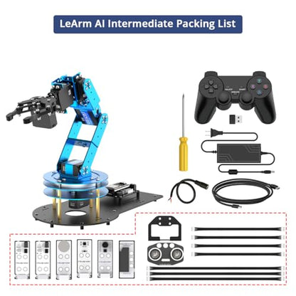 Robotic Arm for Arduino AI Vision Voice Interaction 6DOF Serial Bus Servo Smart Robot Arm