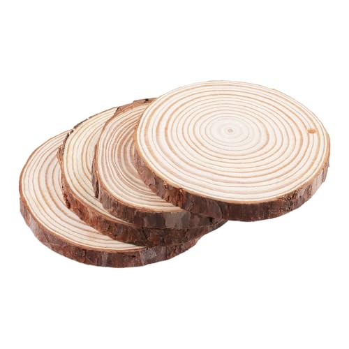 60 Pieces Wood Slices with Hole (60 Count)