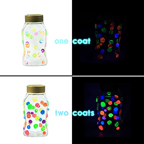 6 Neon Colors Acrylic Paint 59ml (12 Fl Oz)
