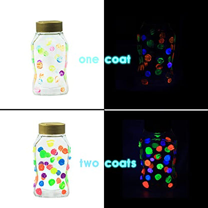6 Neon Colors Acrylic Paint 59ml (12 Fl Oz)