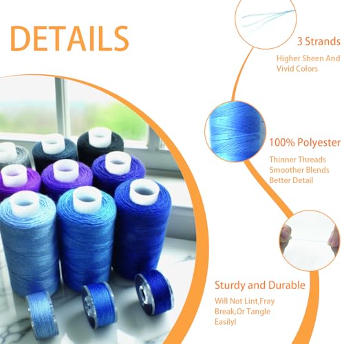72Pcs Bobbins Sewing Threads Kit