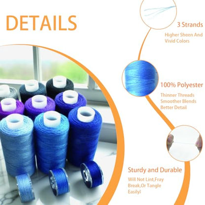 72Pcs Bobbins Sewing Threads Kit