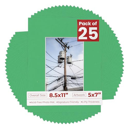 5x7 Mat for 8.5x11 Frame (25 Count)