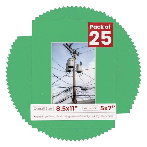 5x7 Mat for 8.5x11 Frame (25 Count)