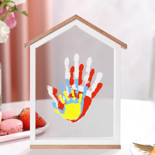 Exclusive House Shaped Family Handprint Kit; Unique DIY Keepsake