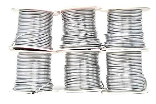 14 Gauge Silver Tone Combo Anodized Aluminum Craft Wire (333 Foot)
