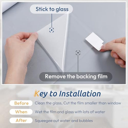 Frosted Glass Window Privacy Film (19.34 Sq Ft)