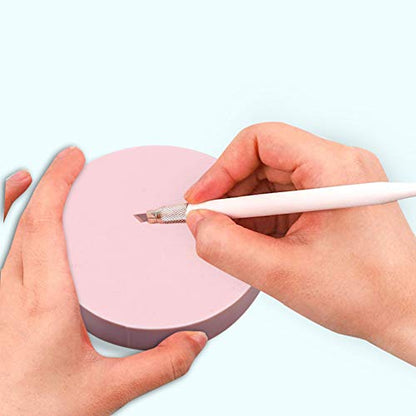 8 Pcs 2"x2" Pink Rubber Carving Blocks for Stamp Soft Rubber Crafts (8 Count)