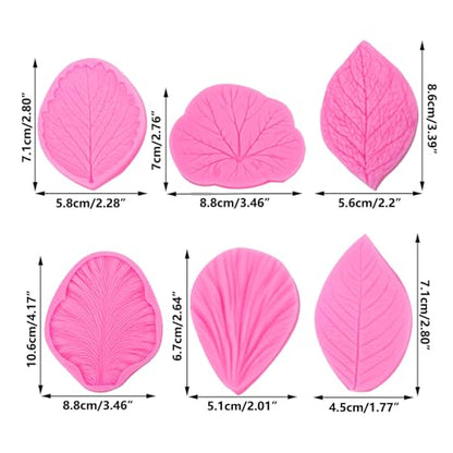 Flower Silicone Veiner Mold Set (8 Count)