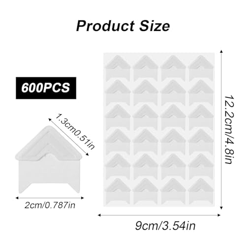 600pcs Scrapbook Photo Corners