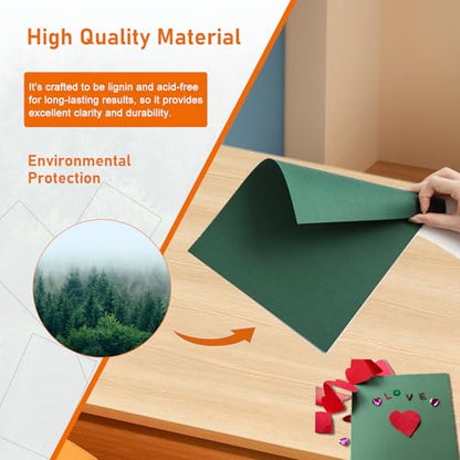 40 Sheets Dark Green Cardstock 8.5 x 11 Craft Paper 75lb (40 Count)