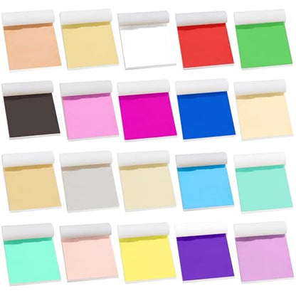 Gold Leaf Sheets 200 PCS 20 Colors Metal Foil 3.15 x 3.35 Inches