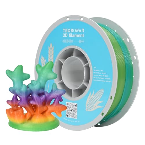 Crystal Rainbow PLA 3D Printer Filament Bundle (352.7396 Ounce)