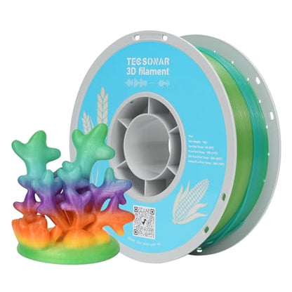 Crystal Rainbow PLA 3D Printer Filament Bundle (352.7396 Ounce)