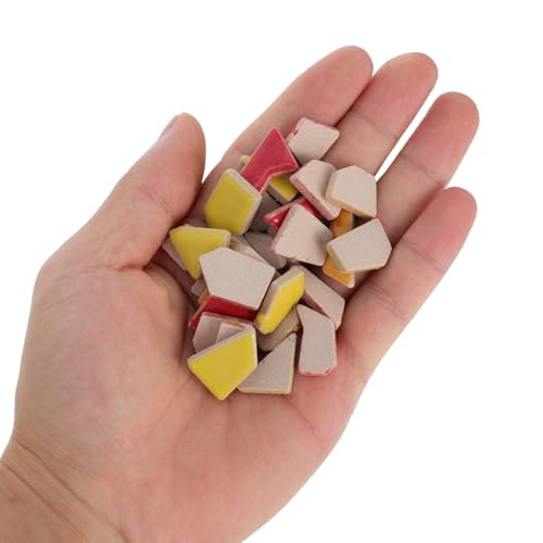 Mosaic Ceramic Fragments Craft Tiles Broken Tiles for Mosaics DIY Porcelain Pieces Unique Art Easy Maintenance