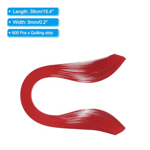 Quilling Strips Paper 600pcs 5mm 39cm Origami Paper Quilling Kits for Art DIY Hand Craft Christmas