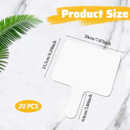 20 Pack Small Dry Erase Boards Double Sided Answer Paddles 10 X 8 Inch White Handheld Board for Classroom Office Auction Party Voting Meeting Family Games Party (20 Count)