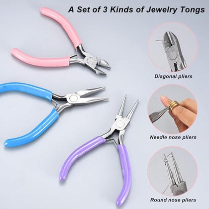 3 Pcs Pliers for Jewelry Making