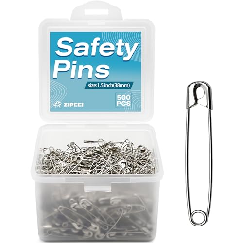500 Pcs ZIPCCI 1.5 inch Safety Pins