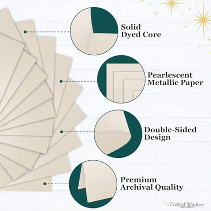 Cardstock Warehouse Stardream Opal Ivory Cardstock Paper (25 Count)