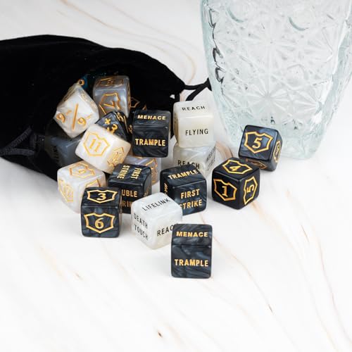 65 Pieces MTG Dice Counters Life Keyword Counter Dice Set Plus One