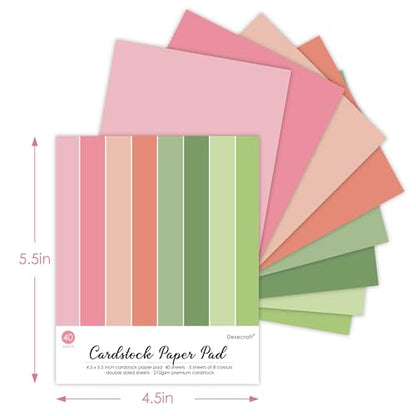 160 Sheets 4.5"x5.5" Color Printed Cardstock Variety Pack (36 Pack)