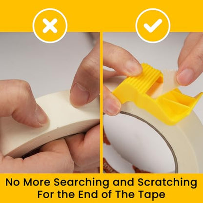 Masking Tape with Dispenser 1.88" x 60Yards Beige White (6 Count)
