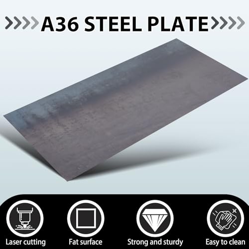 12 x 24 Inch A36 Carbon Steel Sheet 0.08" Thickness Length 14 Gauge Hot Rolled Steel Plate for Automotive Sheet Metal