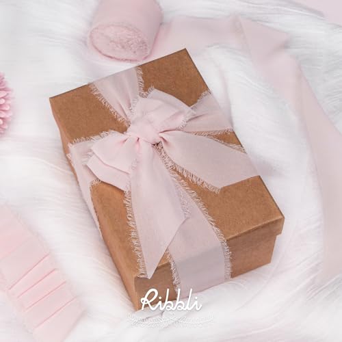 Pale Blush Pink Chiffon Ribbon 1 (60 Foot)