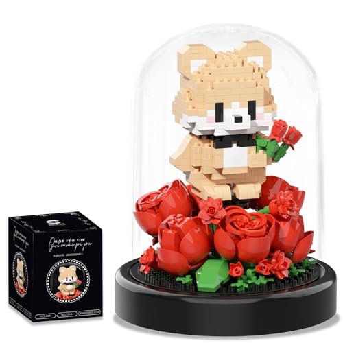 Artificial Flower Animal Toy Building Set for Adult
