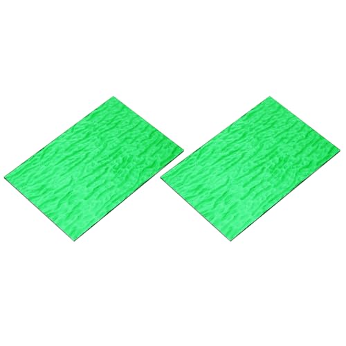 2 Pcs Stained Glass Sheet Mosaic Tile 7.9 Inch x 5.9 Inch Emerald Green Stained Glass Sheets for Crafts DIY Art Project