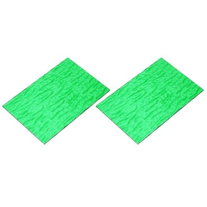 2 Pcs Stained Glass Sheet Mosaic Tile 7.9 Inch x 5.9 Inch Emerald Green Stained Glass Sheets for Crafts DIY Art Project