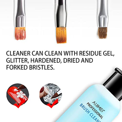 Acrylic Nail Brush Cleaner Acrylic Brush Cleaner Liquid Acrylic Paint Brush Cleaner Nails Artist Acrylic Brush Cleaner 58ml 2.1 FL.OZ (2 Fl Oz)