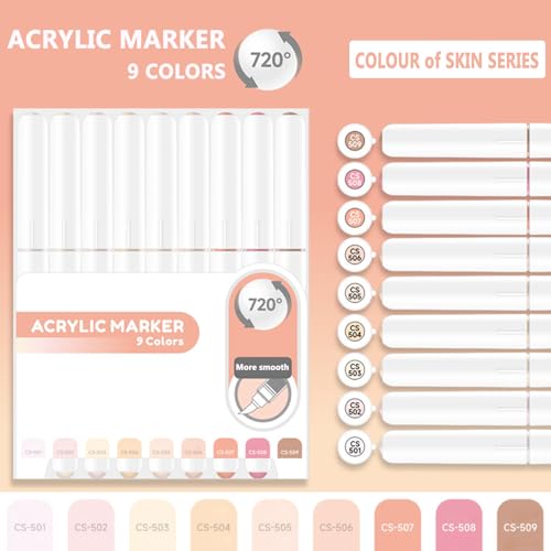 Water Based Acrylic Paint Markers (9 Count)